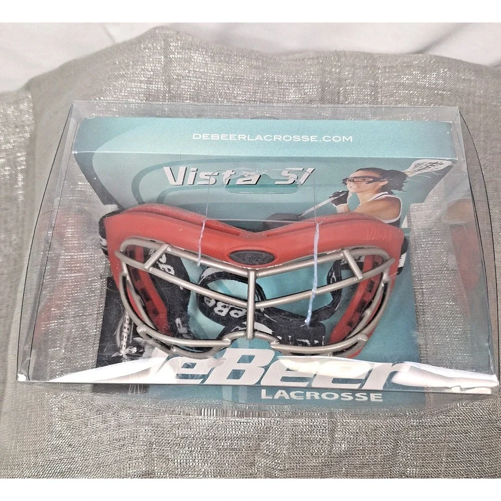 deBeer Lacrosse Women's Goggle Red Vista SI VSTGSW NEW
